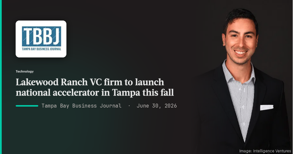 Intelligence Ventures Launches Healthcare Accelerator